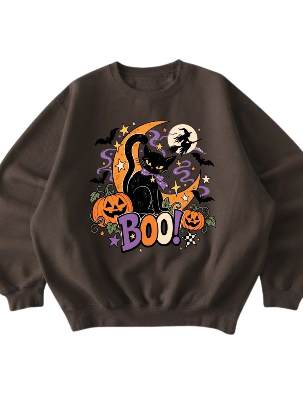 Spooky Black Pumpkin Halloween Heavy Cotton Gildan Sweatshirt